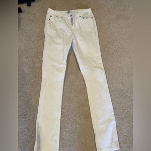 Tall skinny white jeans